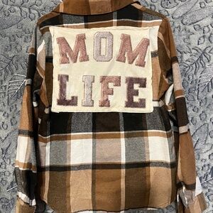 Mom Life Upcycled Flannel